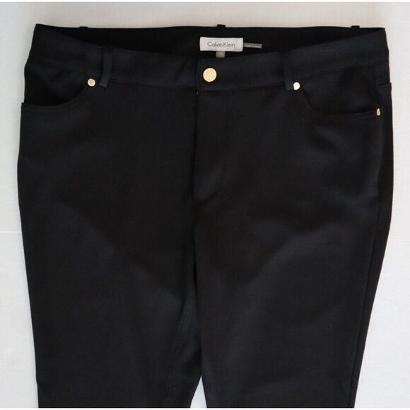Calvin Klein M3VKX212 Women's Sz 12 Black Modern Essentials Stretch Pants - Picture 7 of 11
